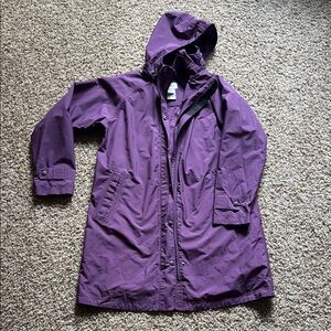 Purple Hooded Raincoat